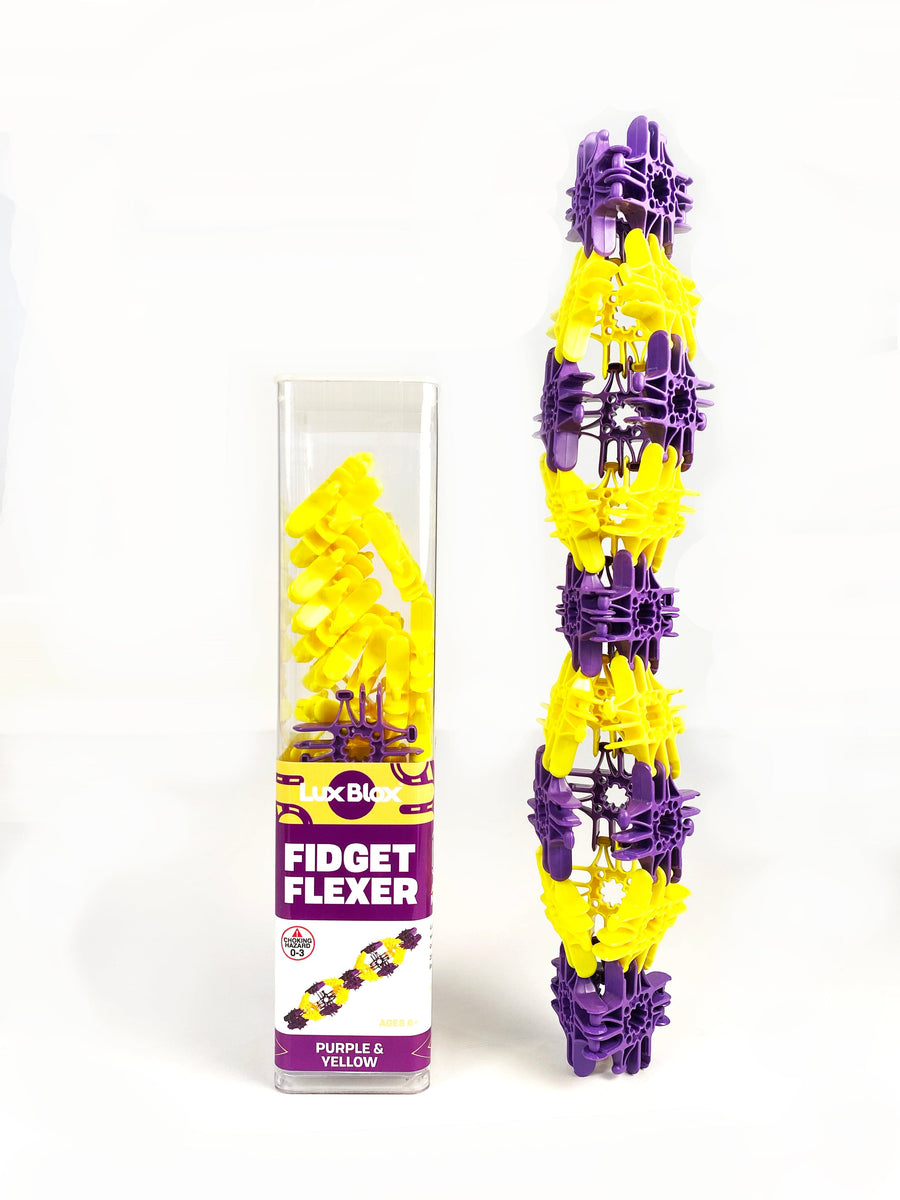 LUX BLOX Purple and Yellow Fidget Flexers! 728028468199 LUX-FFPY