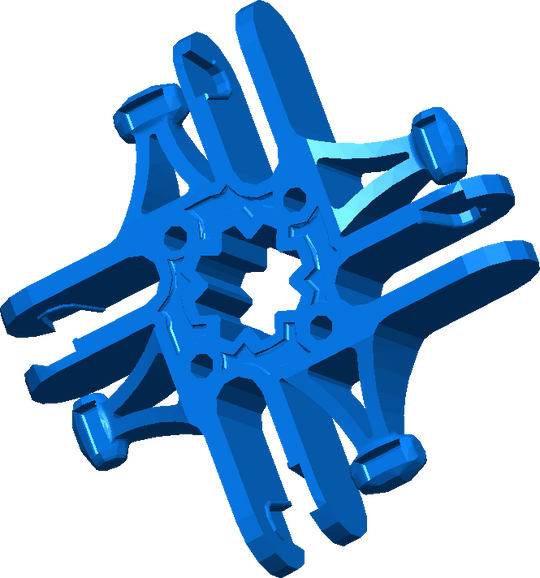 Lux Blox Quad Connector Blue