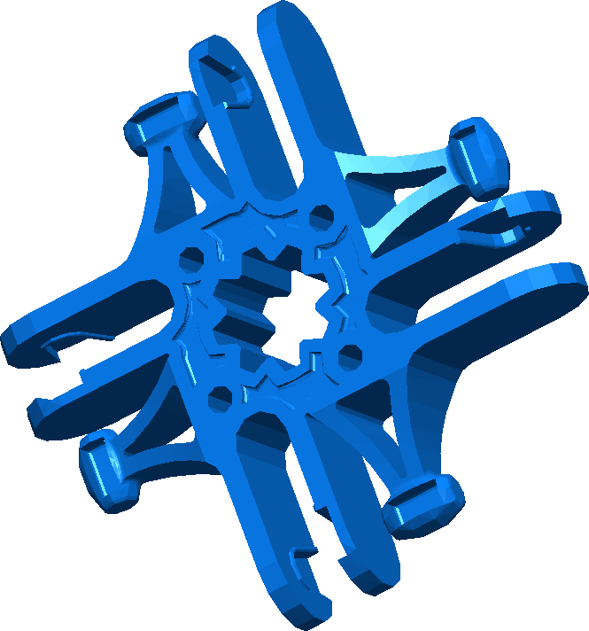 Lux Blox Quad Connector Blue