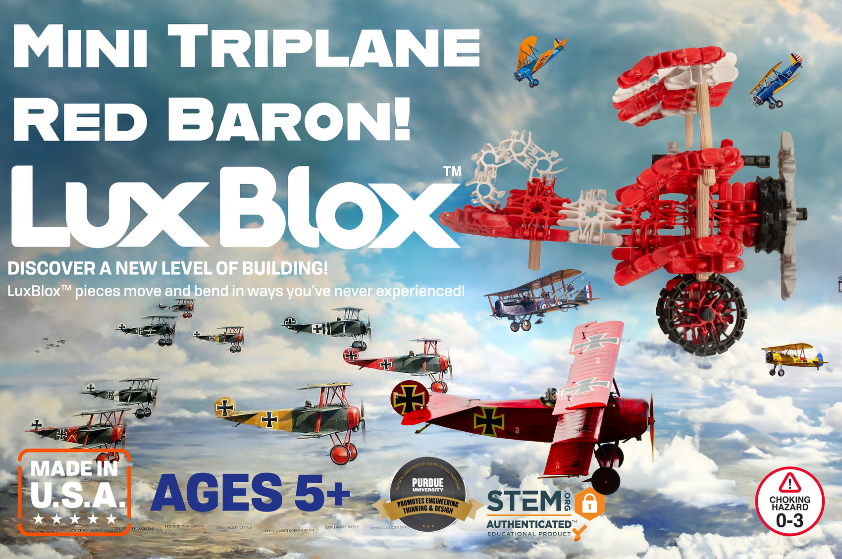 Mini Plane Triplane Red Baron