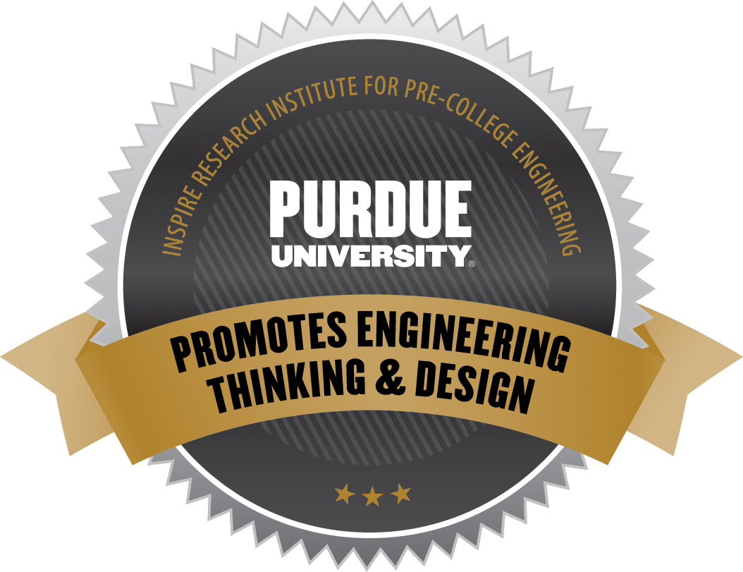 Purdue University Promotes Engineering Thinking and Design Award Badge