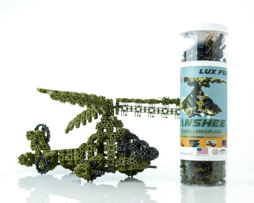 LUX BLOX Woodland Camouflage Lux Force Banshee Helicopter 728028468274 LUX-LFWB