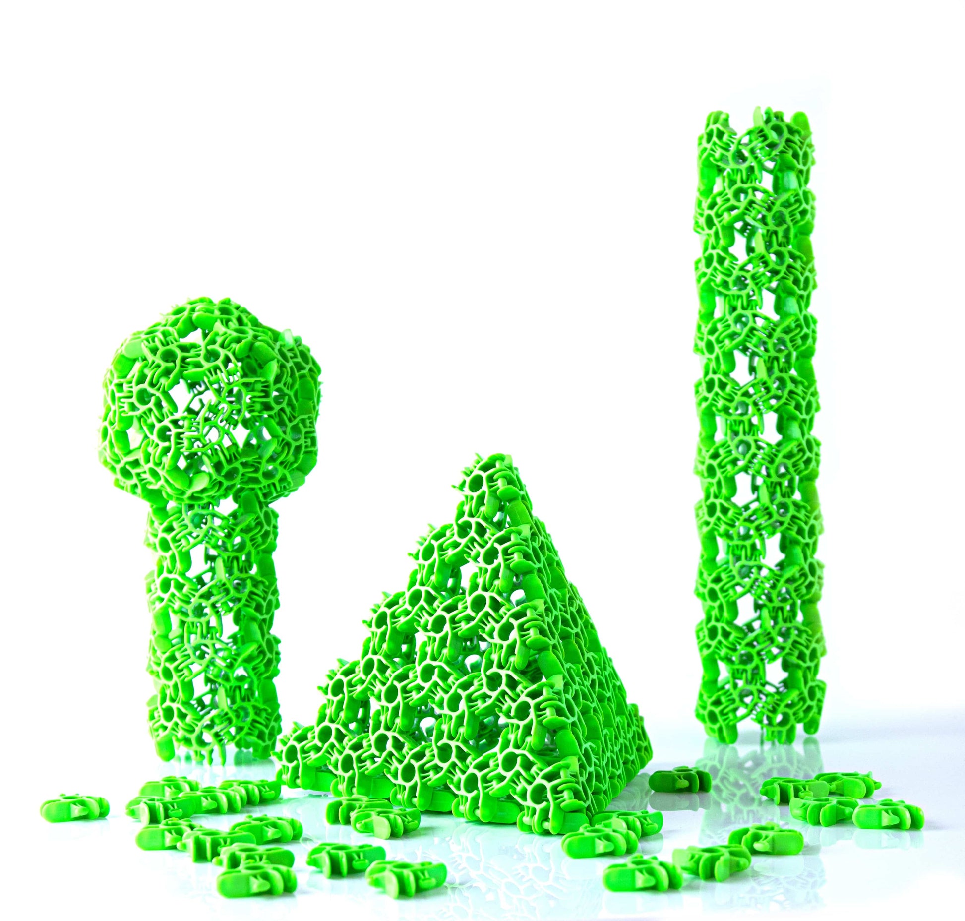 LUX BLOX FreeStyle Neon Green 100 - Lux Blox Trigons (Now available in seven colors!) LUX-100TNG